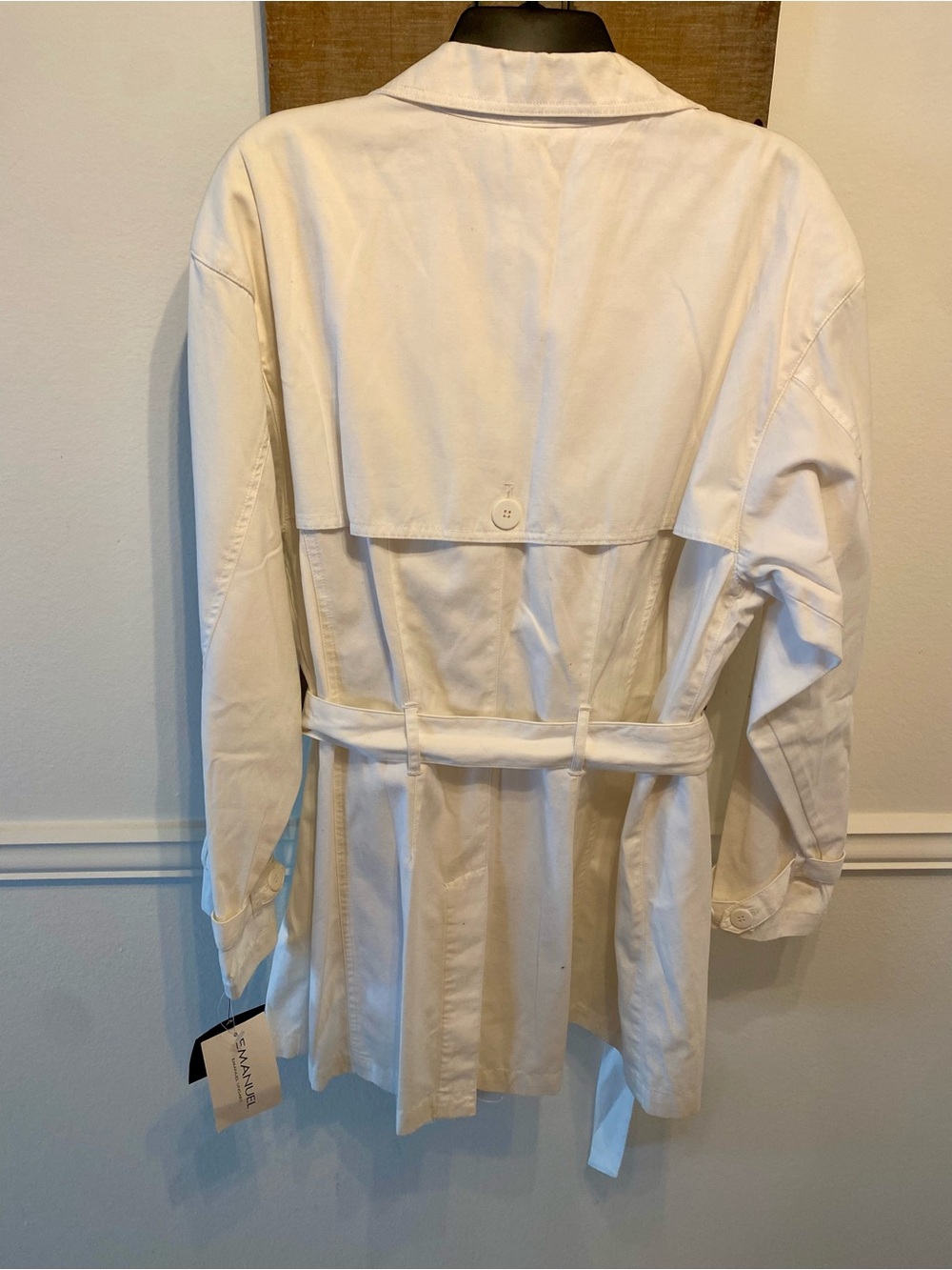 NWT RARE Emanuel Ungaro Gruppo GFT Double Breasted Trench Jacket Sz 8/10
